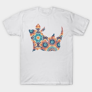 Rhino Silhouette with Pattern T-Shirt